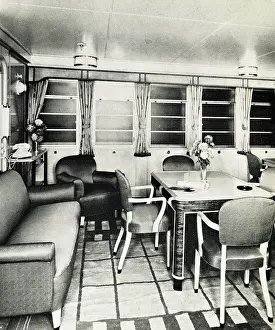 Caronia: RMS Caronia, Sitting Room of Suite