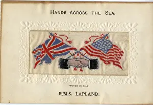 Denoting: RMS Lapland - silk postcard