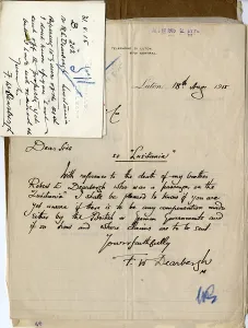 Relates: RMS Lusitania - Dearbergh correspondence