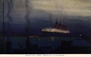 Mauretania: R.M.S. Mauretania at Cherbourg