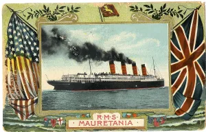 Postally: RMS Mauretania, postcard