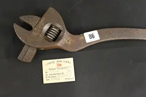 Ticehurst: RMS Oceanic - engineer's spanner and restarant ticket