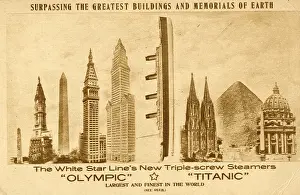 Surpassing: RMS Olympic andTitanic - compared to building heights