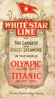 45000: RMS Olympic and Titanic - brochure cover design