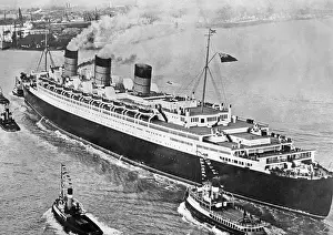 Enters: RMS Queen Mary, 1936