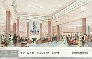 Smokers: RMS Queen Mary - The Main Smoking Room
