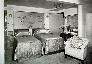 Cushion: RMS Queen Mary, State Room in Cabin Section