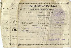 RMS Titanic - three certificates of discharge, Wormald