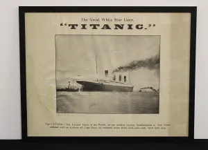 Memoriam: RMS Titanic - framed post-disaster poster