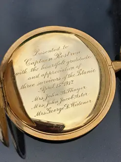 RMS Titanic - gold pocket watch, Captain Rostron