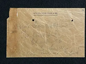 Cottam: RMS Titanic, Harold Cottam Collection, Marconi envelope