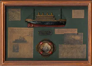 Ticehurst: RMS Titanic items in a frame