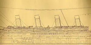 Tulloch: RMS Titanic - large copy plan of the ship