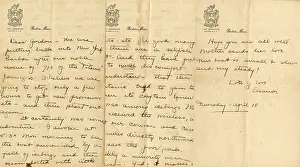 Carpathia: RMS Titanic - letter by Carpathia passenger