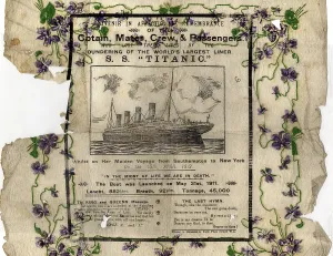 Memoriam: RMS Titanic in memoriam handkerchief