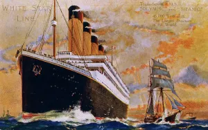 Postmark: RMS Titanic and Olympic postcard