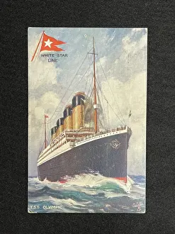 Coincidence: RMS Titanic, and Olympic, postcard from Southampton