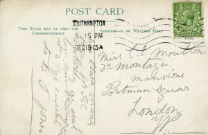 Postally: RMS Titanic - postcard from Thomas Jones, survivor