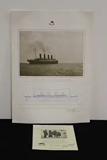 Authenticity: RMS Titanic - print, signed notelet, certificate