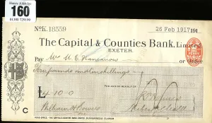Payable: RMS Titanic - Relief Fund cheque, Mrs M E Nancarrow