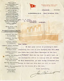 RMS Titanic - second class passenger John Gill, victim