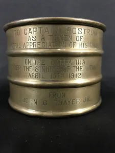 Tiffany: RMS Titanic - silver mug, Captain Rostron