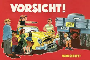 Fender: road accident, car crash with lorry, Germany