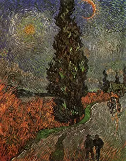 Cypress: Road with Cypress and Star, by Van Gogh