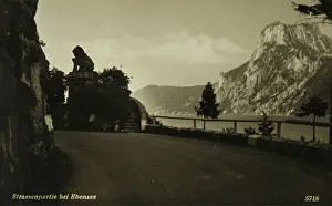 Tiroler: Road at Ebensee. With Lion Monument. About