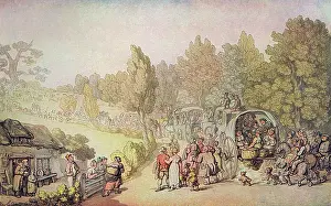 Cockneys: The Road to Epsom by Thomas Rowlandson