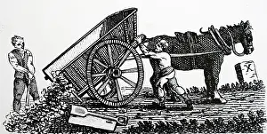 1825: Road menders at work. From Rural Scenes, Harvey