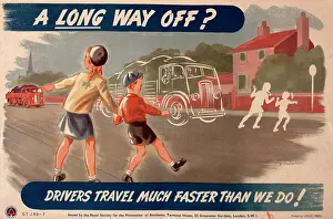 Faster: Road safety poster, A Long Way Off?
