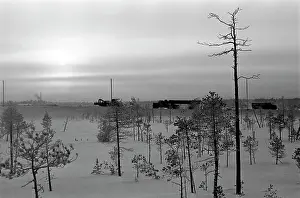 Taiga: Road in Tyumen region. 1986