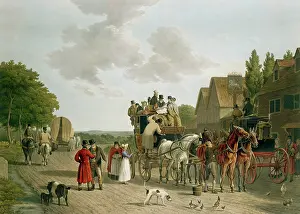 Agasse: The Roadside ' coaches outside an inn