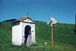 Signpost: Roadside shrine, Austria