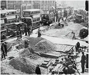 Labourers: Roadworks in The Strand, London 1928
