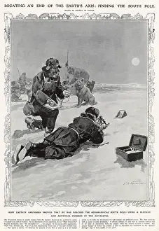 Calculated: Roald Amundsen calculating his position, South Pole 1911