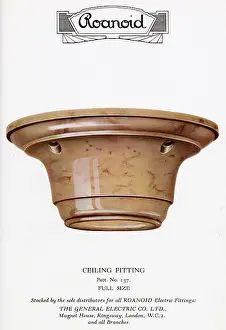 Fittings: Roanoid bakelite ceiling fitting