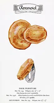 Marbled: Roanoid bakelite doorknob and keyhole cover