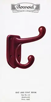 Hooks: Roanoid bakelite hat and coat hook