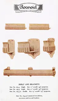 Marbled: Roanoid bakelite shelf and brackets