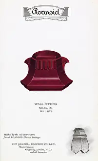 Fittings: Roanoid bakelite wall fitting