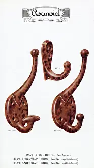 Marbled: Roanoid bakelite wardrobe hooks