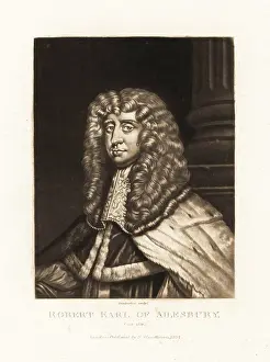 Engraved In Mezzotinto: Robert Bruce, 1st Earl of Ailesbury, Scottish