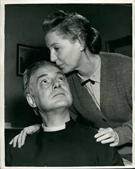 Thorne: Robert Donat and Kay Walsh filming at Ealing Studios, London