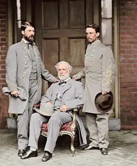 Custis: Robert E. Lee with eldest son and aide