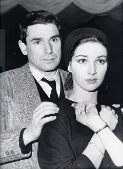 Yori: Robert Hossein, Yori Bertin, actors, rehearsing in Paris