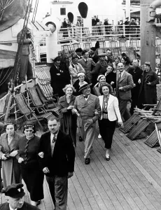 Kraft: Robert Ley on board a KdF ship, 1936
