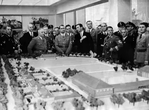 Hess: Robert Ley and Rudolf Hess at the exhibition