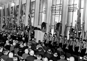 Traders: Robert Ley's speech at a DAF event in Berlin, 1937